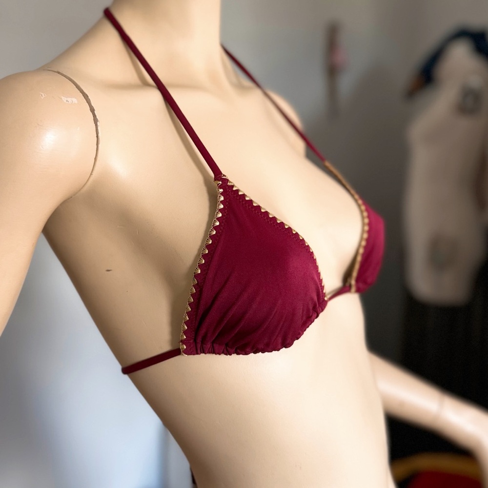2010s H&M embellished triangle halter bikini top 4